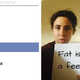 Image from the Change.org petition showing the “feeling fat” Facebook feature.